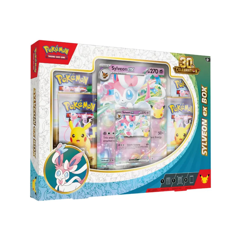Pokémon TCG: 30th Celebration ex Box – Greninja ex / Sylveon ex (Assorteret)